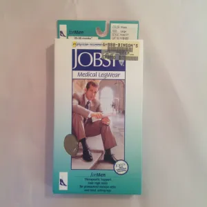 2007 NOS JOBST Men's Firm Compression 20-30 mmHg Large Khaki Knee CT Medical LegWear
