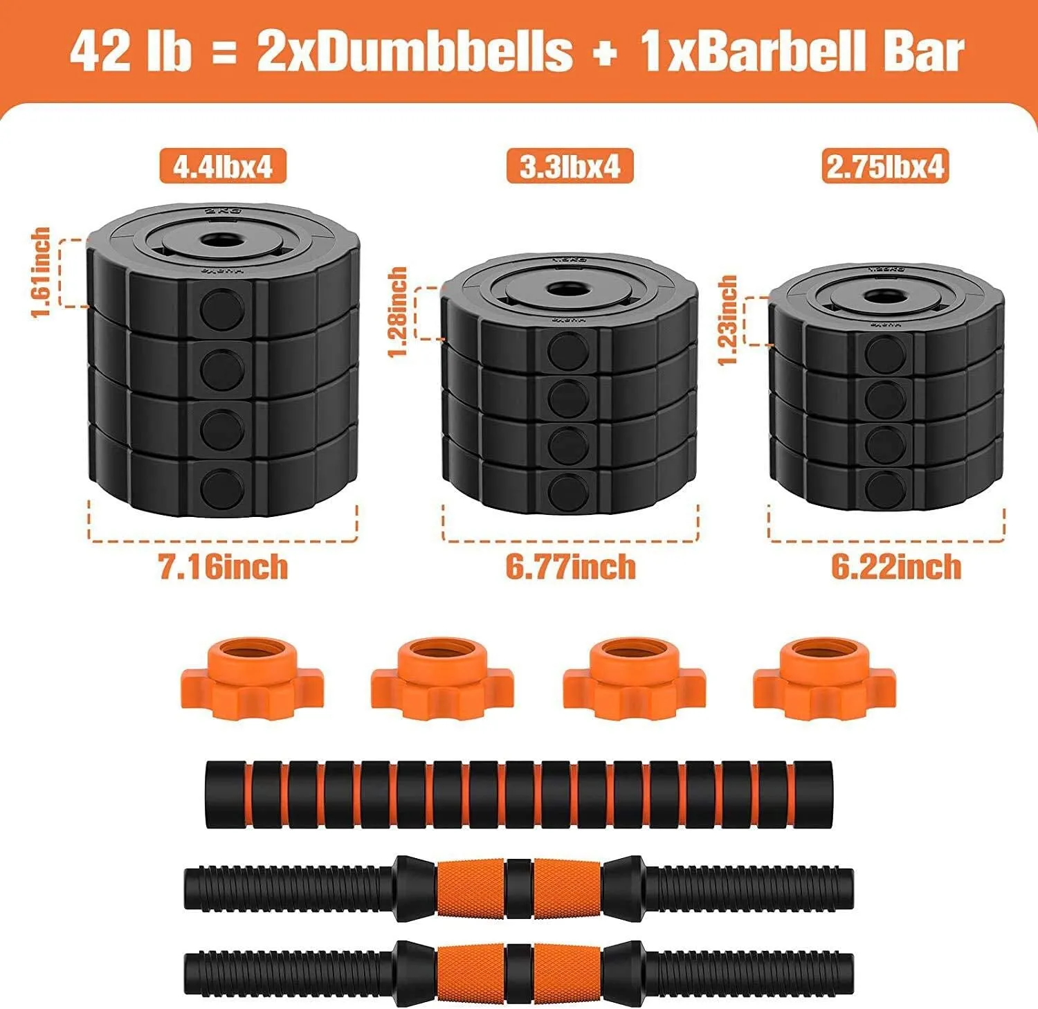 Adjustable Weights Dumbbells Set