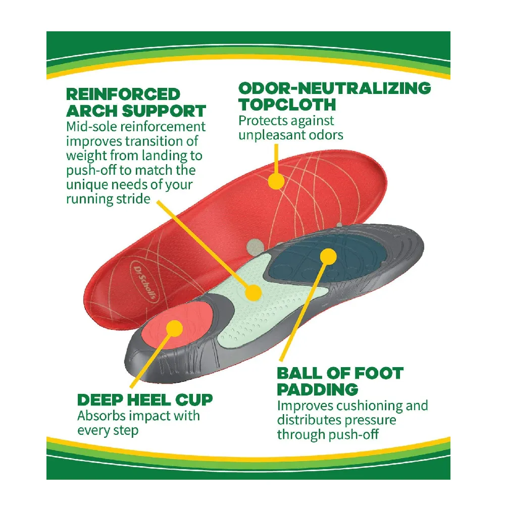 Dr. Scholl’s Running Insoles | Reduce Shock and Prevent Common Running Injuries