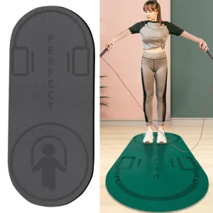 Indoor Skipping Mat Sound Insulation Shock Absorption Thickened Skipping Blanket Non-Slip Yoga Mat, Size: 140 x 60cm(Deep Gray Cushion Jump Rope)