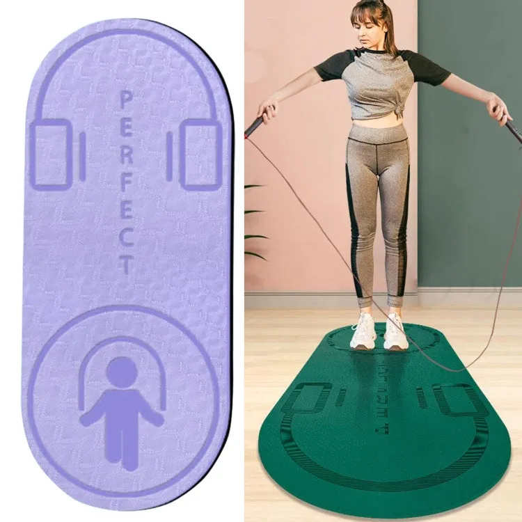 Indoor Skipping Mat Sound Insulation Shock Absorption Thickened Skipping Blanket Non-Slip Yoga Mat, Size: 140 x 60cm(Light Purple Cushion)