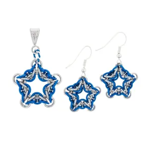 Jewelry Kit, Winter Star Chain Maille Pendant and Earring Set by Weave Got Maille - Limited Edition