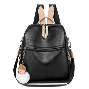 Large Capacity Leather Retro Backpack