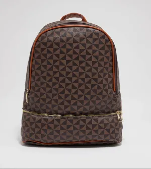 Tyra printed zippered backpack